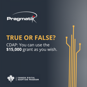 True or False? CDAP: You can use the $15,000 grant as you wish.